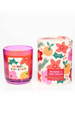 Candles & Diffusers|Candles*Raspberry Blossom Pink Glass Candle Multi