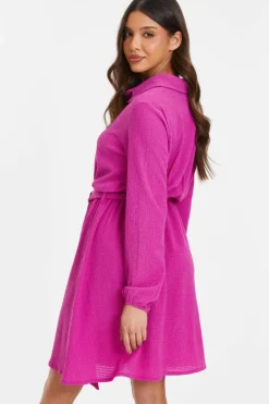Shirt Dresses*Quiz Shirt Mini Dress Pink