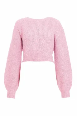 Cardigans*Quiz Tinsel Knit Jumper Pink