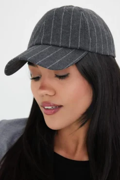Hats & Gloves|Hats & Gloves*My Accessories London Pinstripe Baseball Cap Black
