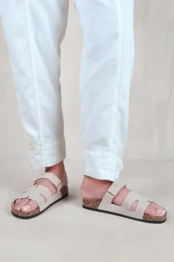 Sandals*Where's That From Pisa' Strappy Flat Sandals Beige