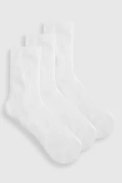Tights & Socks|Tights & Socks*boohoo Plain Sports Socks 3 Pack white