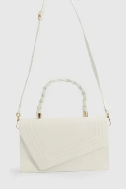 Cross-Body Bags|Handbags*boohoo Plait Handle Structured Crossbody Grab Bag white