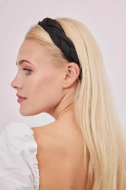 Hair Accessories*My Accessories London Plaited Woven Headband in Black