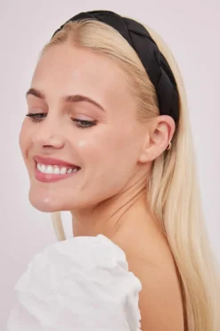 Hair Accessories*My Accessories London Plaited Woven Headband in Black
