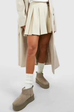 Cosy Boots|All Boots*boohoo Platform Faux Fur Lined Boots mocha