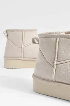 Cosy Boots|All Boots*boohoo Platform Mini Cosy Boots ecru