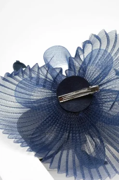 Hair Accessories*Quiz Pleated Flower Clip Fascinator Navy