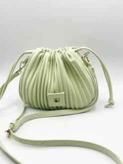 Cross-Body Bags*SVNX Pleated Pouch Bag in Mint Green