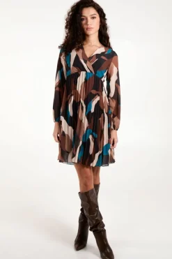 Wrap Dresses*Blue Vanilla Pleated Wrap Dress Multi