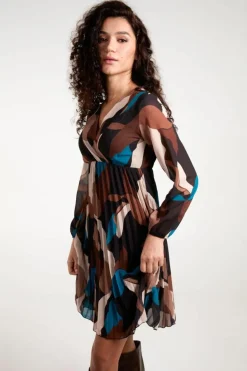Wrap Dresses*Blue Vanilla Pleated Wrap Dress Multi