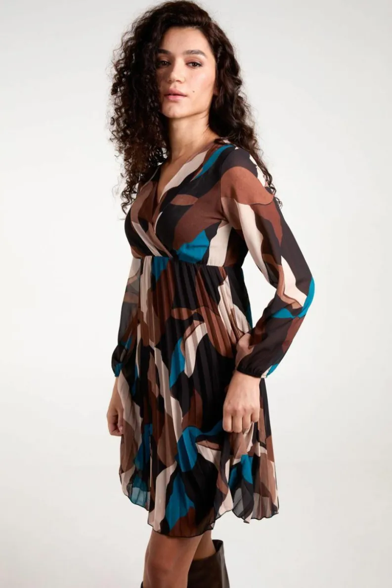 Wrap Dresses*Blue Vanilla Pleated Wrap Dress Multi