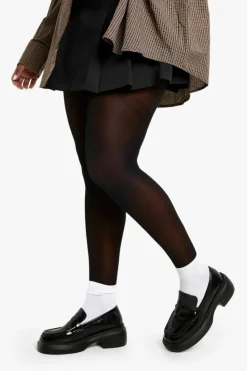 Tights & Socks|Tights & Socks*boohoo Plus 15 Denier 2 Pack Tights black