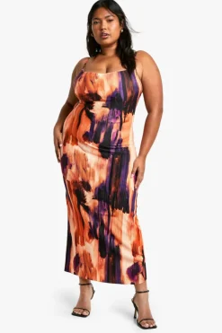 Maxi Dresses|Dresses*boohoo Plus Abstract Plisse Maxi Dress multi