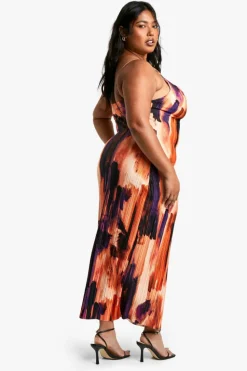Maxi Dresses|Dresses*boohoo Plus Abstract Plisse Maxi Dress multi