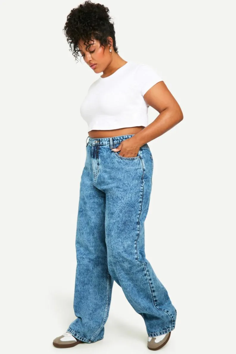 Up To 80% Off Winter Warmers|Jeans*boohoo Plus Boyfriend Jean light blue