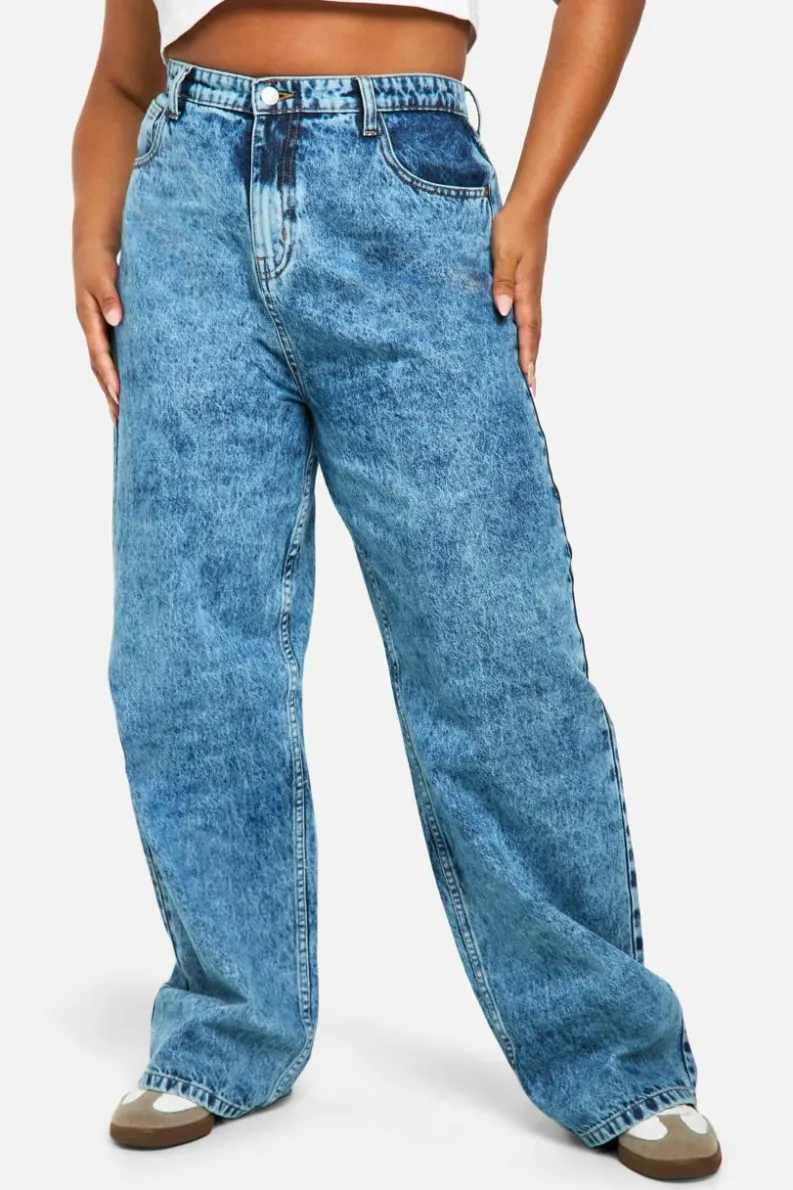 Up To 80% Off Winter Warmers|Jeans*boohoo Plus Boyfriend Jean light blue