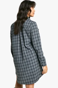 Shirt Dresses*boohoo Plus Brushed Check Shirt Dress black