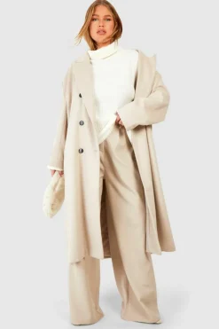 Oversized Jumpers|Jumpers*boohoo Plus Chunky Roll Neck Oversized Jumper oatmeal