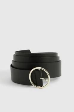 Belts*boohoo Plus Circle Ring Boyfriend Belt black