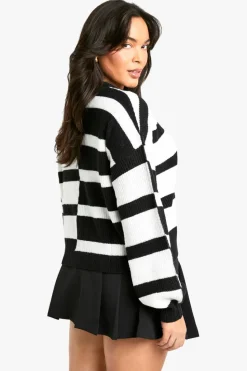 Cardigans*boohoo Plus Contrast Stripe Cardigan multi