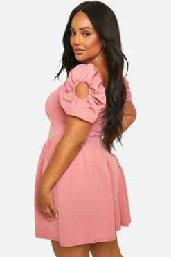 Skater Dresses*boohoo Plus Corset Skater Dress blush