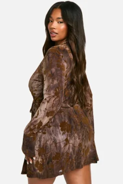 Wrap Dresses*boohoo Plus Devore Wrap Dress multi