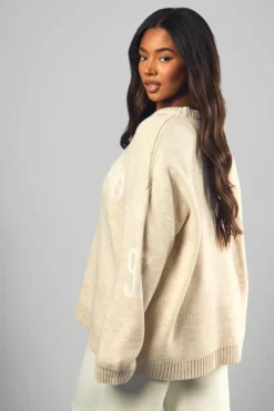 Jumpers|Dsgn Studio*boohoo Plus DSGN Crew Neck Jumper cream