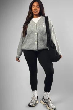 Cardigans|Dsgn Studio*boohoo Plus DSGN Sport Knitted Cardigan grey