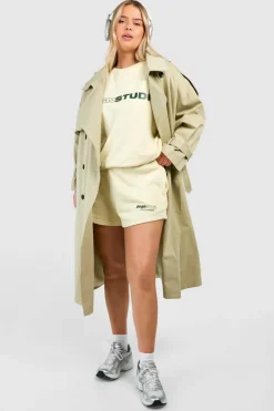 Sweatshirts|Hoodies & Sweatshirts*boohoo Plus Dsgn Studio Washed Oversized Sweatshirt lemon