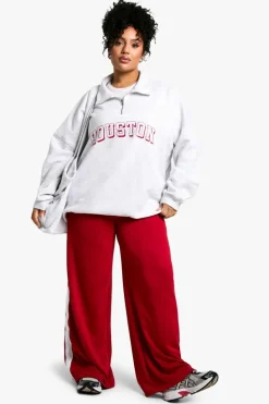 Sweatshirts|Hoodies & Sweatshirts*boohoo Plus Houston Oversized Half Zip Sweatshirt ash grey