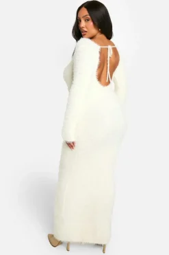 Jumper Dresses|Jumper Dresses*boohoo PLUS KNITTED LONG SLEEVE MAXI DRESS cream