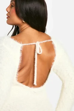 Jumper Dresses|Jumper Dresses*boohoo PLUS KNITTED LONG SLEEVE MAXI DRESS cream