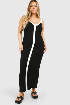 Jumper Dresses|Jumper Dresses*boohoo Plus Knitted Midaxi Dress black