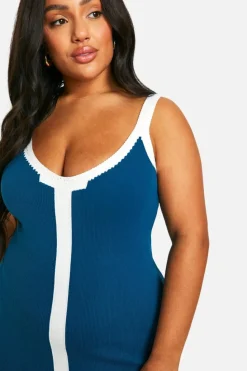 Jumper Dresses|Jumper Dresses*boohoo Plus Knitted Midaxi Dress blue