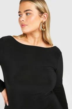 Bodycon Dresses*boohoo Plus Low Back Maxi Dress black