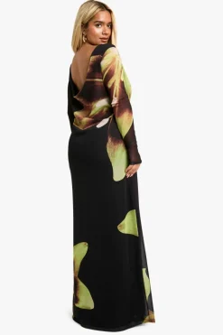 Skater Dresses|Maxi Dresses*boohoo Plus Mesh Low Back Column Maxi Dress black
