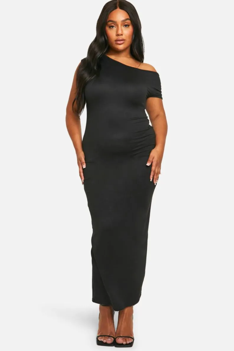Bodycon Dresses*boohoo Plus Off Shoulder Super Maxi Dress black