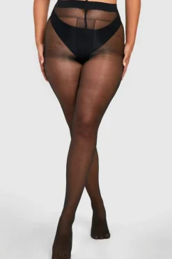 Tights & Socks|Tights & Socks*boohoo Plus Shaper 15 Denier Tights black