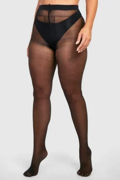 Tights & Socks|Tights & Socks*boohoo Plus Shaper 15 Denier Tights black