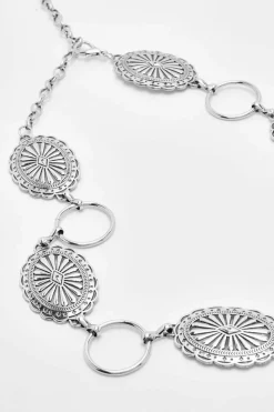 Belts*boohoo Plus Chain Circle Belt silver