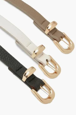 Belts*boohoo Plus Skinny Belts 3 Pack black
