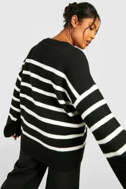 Oversized Jumpers|Jumpers*boohoo Plus Soft Knit Oversized Jumper black