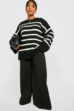Oversized Jumpers|Jumpers*boohoo Plus Soft Knit Oversized Jumper black