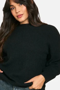 Jumpers|Oversized Jumpers*boohoo Plus Soft Knit Oversized Jumper black