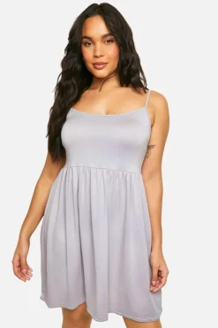Skater Dresses*boohoo Plus Strappy Sundress grey marl