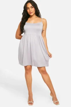 Skater Dresses*boohoo Plus Strappy Sundress grey marl