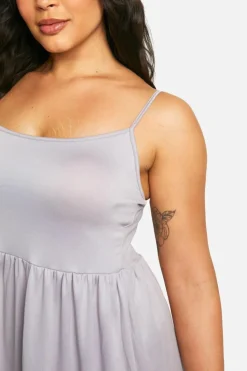 Skater Dresses*boohoo Plus Strappy Sundress grey marl