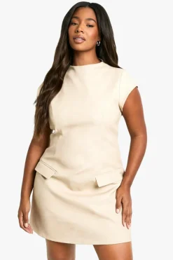 Bodycon Dresses*boohoo PLUS STRUCTURED MINI DRESS stone