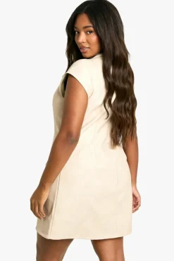 Bodycon Dresses*boohoo PLUS STRUCTURED MINI DRESS stone